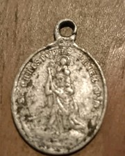 Fine Médaille Religieuse Ancienne St Christophe 