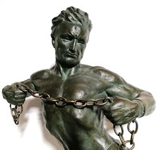 Grande sculpture Art Déco de Jean De RONCOURT french statue