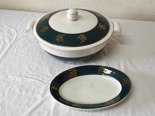 Ancienne soupière plat en - +,