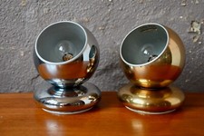 Paire de Lampes Eye Ball aimantées de Goffredo Reggiani dorée et argentée