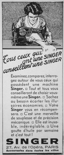 Publicité machine coudre - publicitÉ,