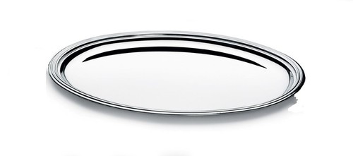 Vassoio ovale plaqué argent - ovale,