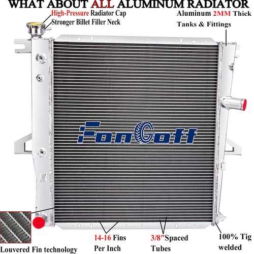Row aluminum radiator - row, for