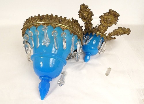 Lustre veilleuse opaline