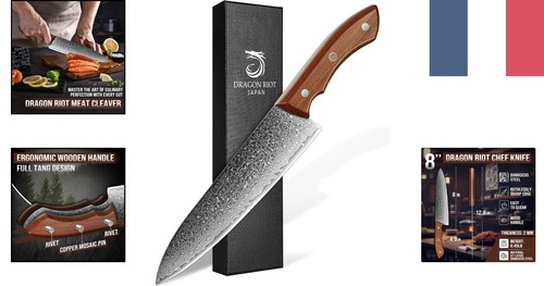 Couteau damas avec - couteau,