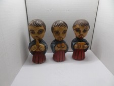 Art Populaire , lot 3 Angelots , Art naif style Antique, Scupltures Bois