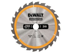 Dewalt - Lame de Scie Circulaire de Construction Stationnaire 250 x 30mm 24T