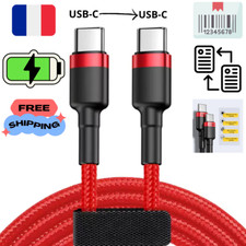 Câble USB C vers Type C 100W Charge Rapide PD 3.0 Transfert de Données 1M/2M