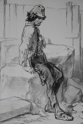 Gavarni lithographie originale - gavarni,