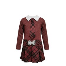 NEUF Robe FILLE chic avec cravate – Taille 2 à 12 ans