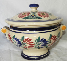 Soupière en Faïence de QUIMPER - HB (diamètre 18 cm) décor floral