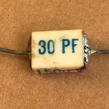 1 Condensateur SSM Radio Mica Argenté 30pF - 1500V - 0,03nF  5% Silver Mica