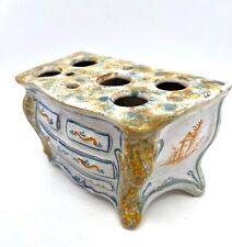 Ancienne grande bouquetière en forme de commode faience de La Rochelle 18ème
