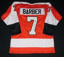 BILL BARBER AUTOGRAPHED CUSTOM JERSEY (PHILADELPHIA FLYERS) - JSA COA!