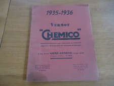 FOURNITURE GENERALE POUR AUTOMOBILE VERMOT CHEMICO 1935-1936 PICKAVANT MECANIQUE