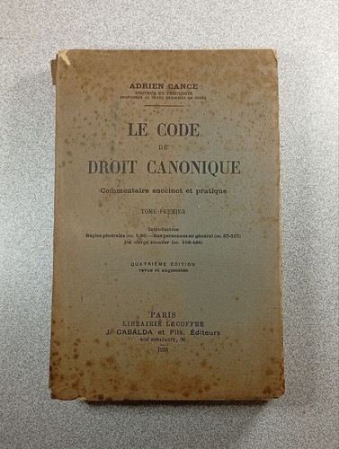 Code droit canonique - canonique, |