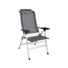 MIDLAND Fauteuil de Camping en Aluminium Confort Maxi 7 Positions Gris Camping C