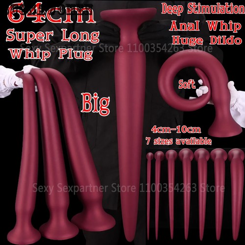 64cm silicone anal plug whip - plug,
