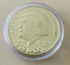 Pièce de monnaie Donald Trump Plaqué Or dans Sa Capsule