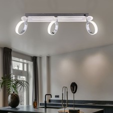 Lampe De Plafond LED Cuisine ALU Spot Anneau Barre Lumière Rail Orientable