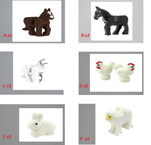 Animaux mini brique - , de