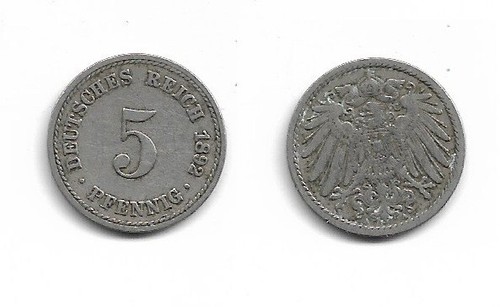 X201 allemagne 5 pfenning - .,
