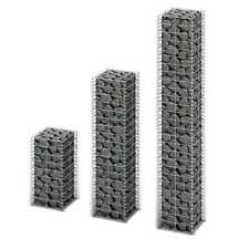 3x Bases pour Mur Gabion Clôture Bordure de Jardin Panier à Pierres vidaXL