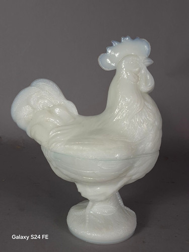 Ancien grand coq - opaline, boite
