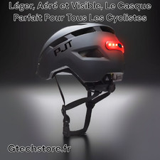 Casque de vélo avec feu arrière, accessoire de sécurité pour le sport sur route