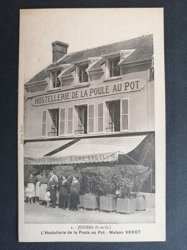 Old postcard juziers rue - 78,