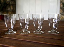 LOT DE 4 VERRES CRISTAL CISELE