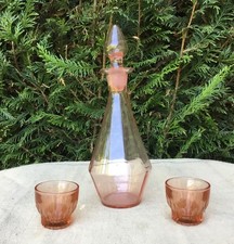 Flacon et 2 verres ancien