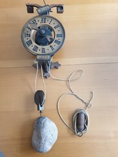 Reproduction horloge ancienne Anno 1640 une seule aiguille en bois 40 cm