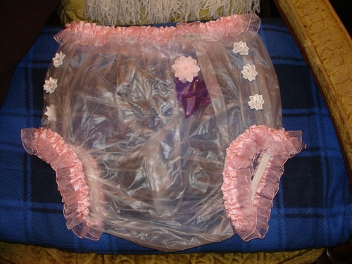 Plastic pants adult size - plastic,