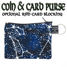 Constellation Brille dans le Noir Pièce & Carte Porte-Monnaie en Option Rfid