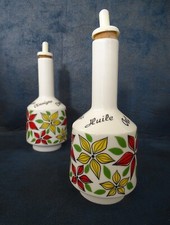 Céramique Huile Vinaigre W. Goebel Germany 70 60's Huilier Vinaigrier Vintage