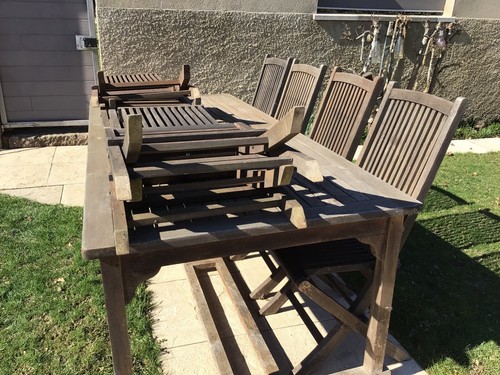 Salon jardin teck table - de,
