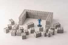 Lot blocs béton type lego H0 1:87 HO Diorama Train Marchandise Modellbahn LVM