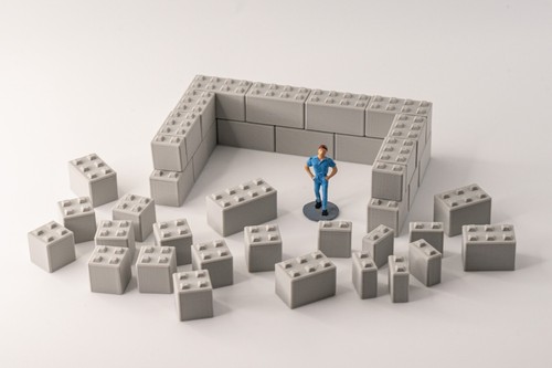 Lot blocs béton type lego - , h0