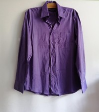 Chemise violette coton polyester élasthanne satinée T38 Brice (4506048)