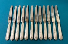 12 grands couteaux BOULENGER modèle LOUIS XVI LAURIERS métal argenté 25 cm
