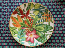 Assiette à dessert florale