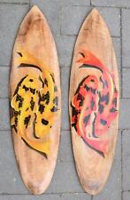 2 Déco Planche de Surf 60cm Koi Poisson Kois Carpe Japon Paintbrush Osaga