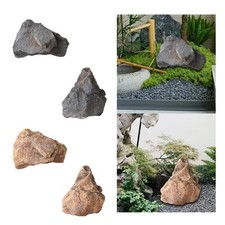 Paysage artificiel en grès pour aquarium décoratif carré