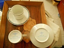  BERNARDAUD 2 jolies tasses à café - limoge-gemme bleu-