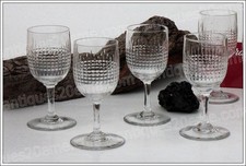 5 verres à vin n°4 cristal