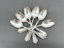 Lot de 6 cuillières à dessert avec poinçon tête de Minerve Argent 925 Millième 