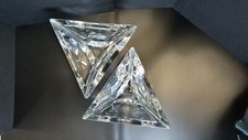 Bol triangle en cristal Orrefors Suède  décor19cm*11cm Vintage 1970