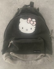 Sac à Dos Tissu Gris Anthracite et Gris Clair Used HELLO KITTY VICTORIA COUTURE