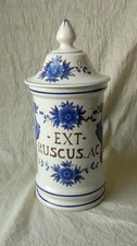 POT A PHARMACIE APOTHICAIRE EN FAIENCE ST CLEMENT FRANCE "EXT-RUSCUS.AC-**